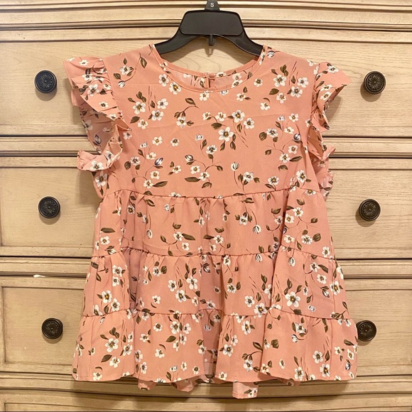 Pink Floral SHEIN Top - Picture 2 of 3